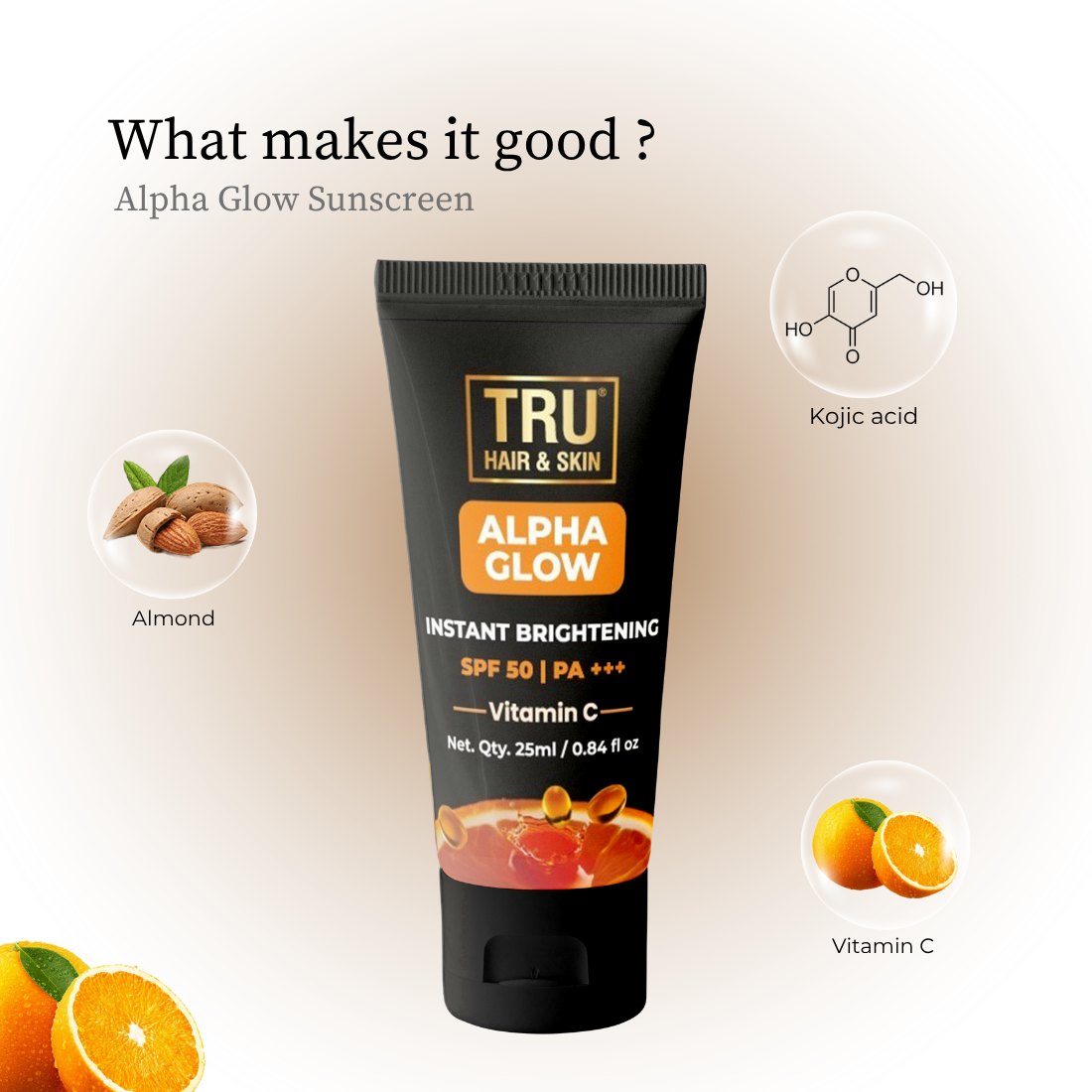 Alpha Glow Instant Brightening SPF 50 | PA+++ | 25ml | PM