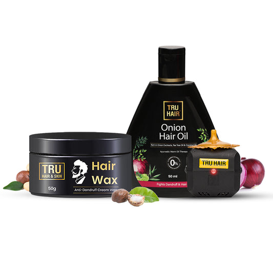 Onion Oil with Heater 110ml + Free Hair Wax 50gms - [Deal]