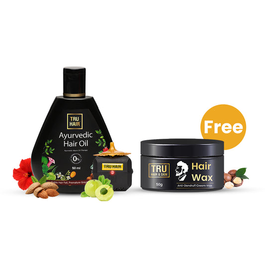 Ayurvedic Oil with Heater 110ml + Free Hair Wax 50gms - [Deal]