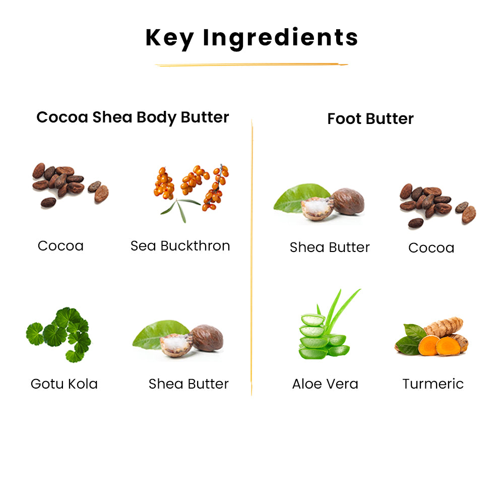 Cocoa Shea Body Butter with Heater-100gms + Foot Butter-50gms