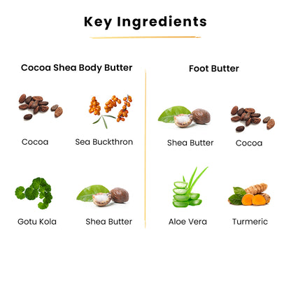 Cocoa Shea Body Butter with Heater-100gms + Foot Butter-50gms