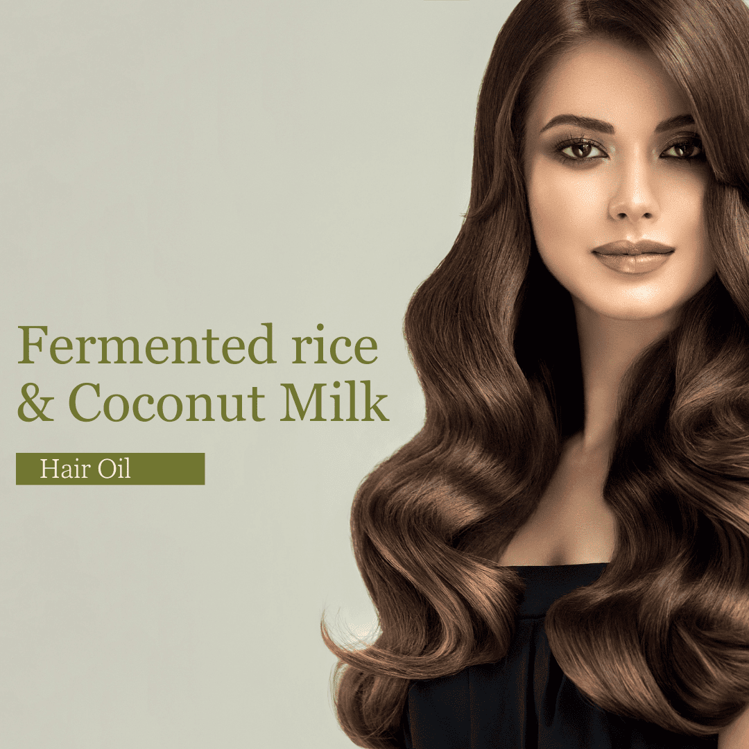 Fermented Rice & Coconut Milk Hair Oil With Free Heater – 110ml| DOTD