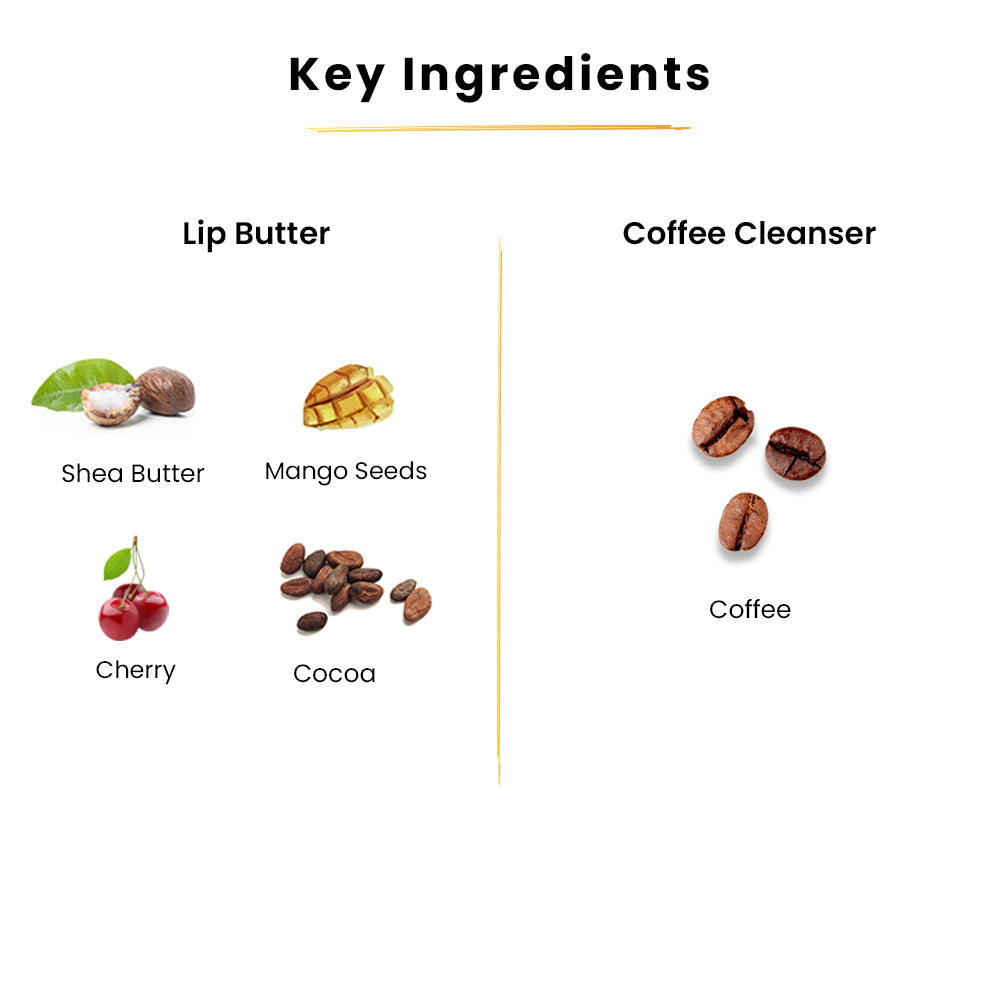 Coffee Cleanser-100ml + Lip butter + Body butter with Heater + Foot butter-50gms