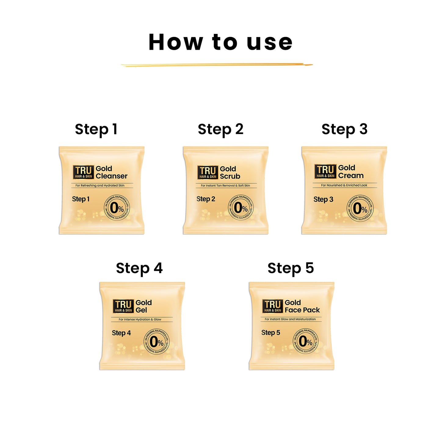 Golden Facial Kit | Gives Instant Glow - 80gms