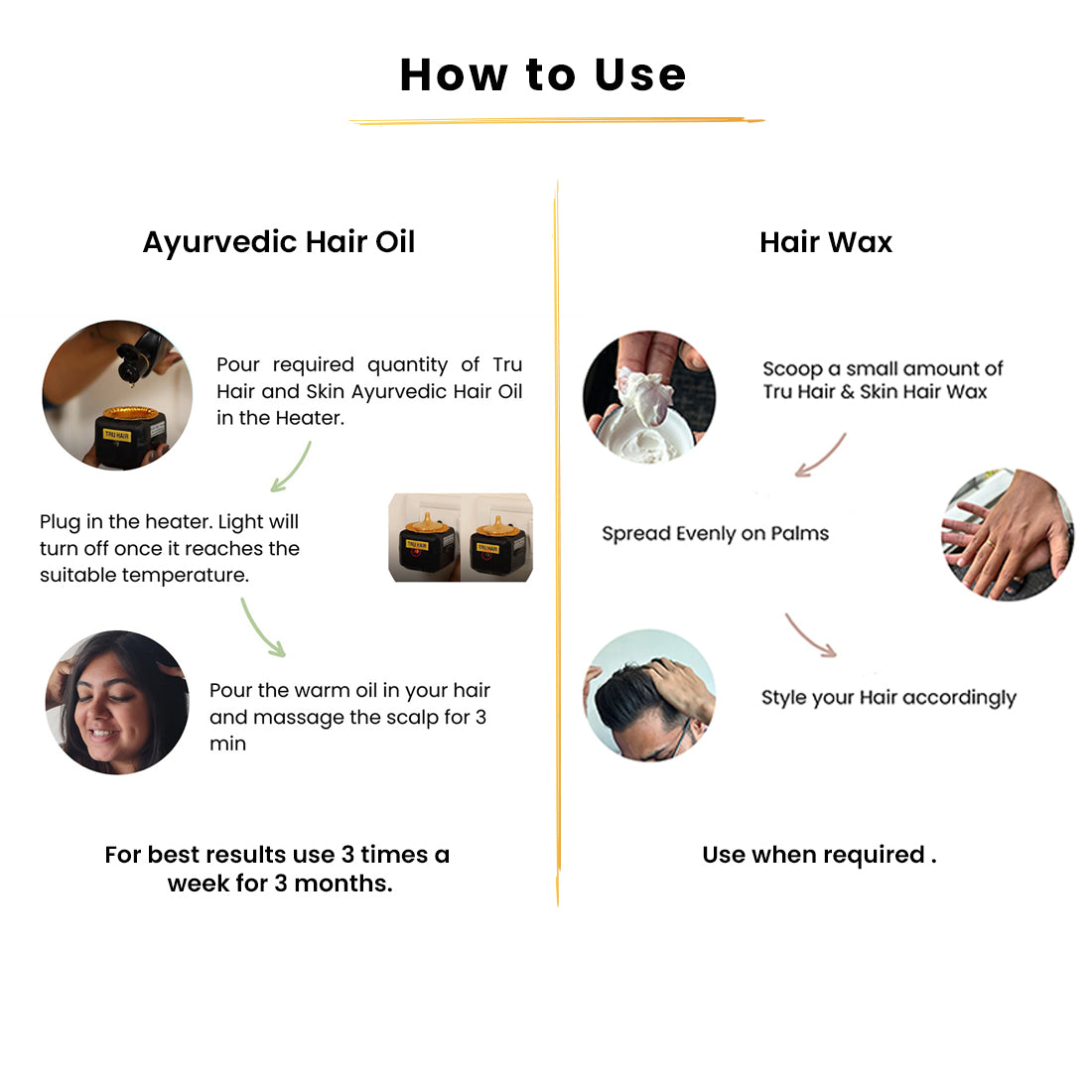 Ayurvedic Hair Oil with Free Heater (50ml) + Hair Wax Cream (50gm)