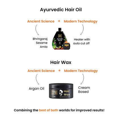Ayurvedic Hair Oil with Free Heater (50ml) + Hair Wax Cream (50gm)
