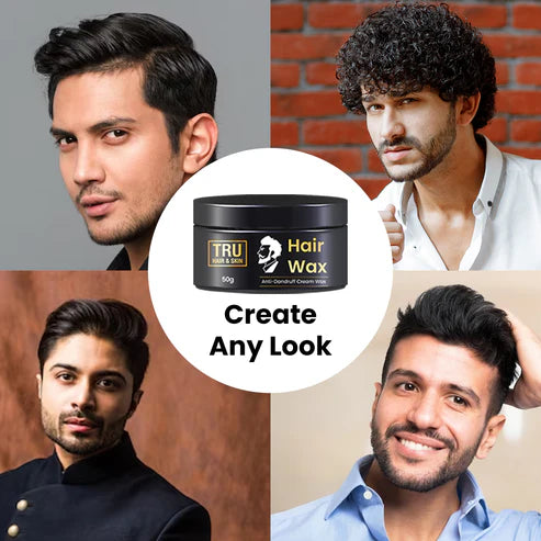 Hair Wax Cream For Men | Easy To Spread And Strong Hold For 12hrs + Anti - Dandruff | 50 gm | CUC