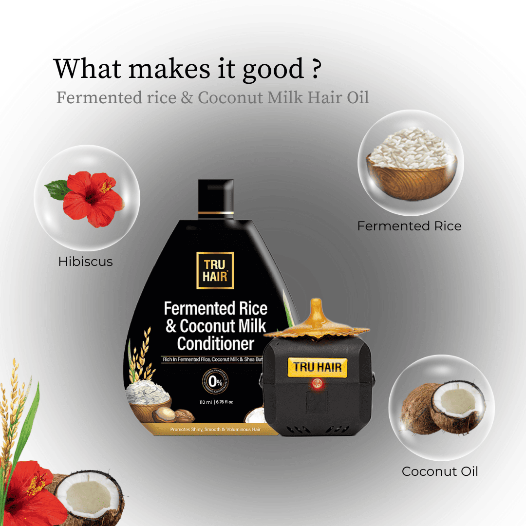 Fermented Rice & Coconut Milk Hair Oil With Free Heater – 110ml| DOTD