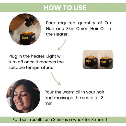 Tru Hair & Skin Onion Hair Oil for Stronger, Healthier Hair - 100ml