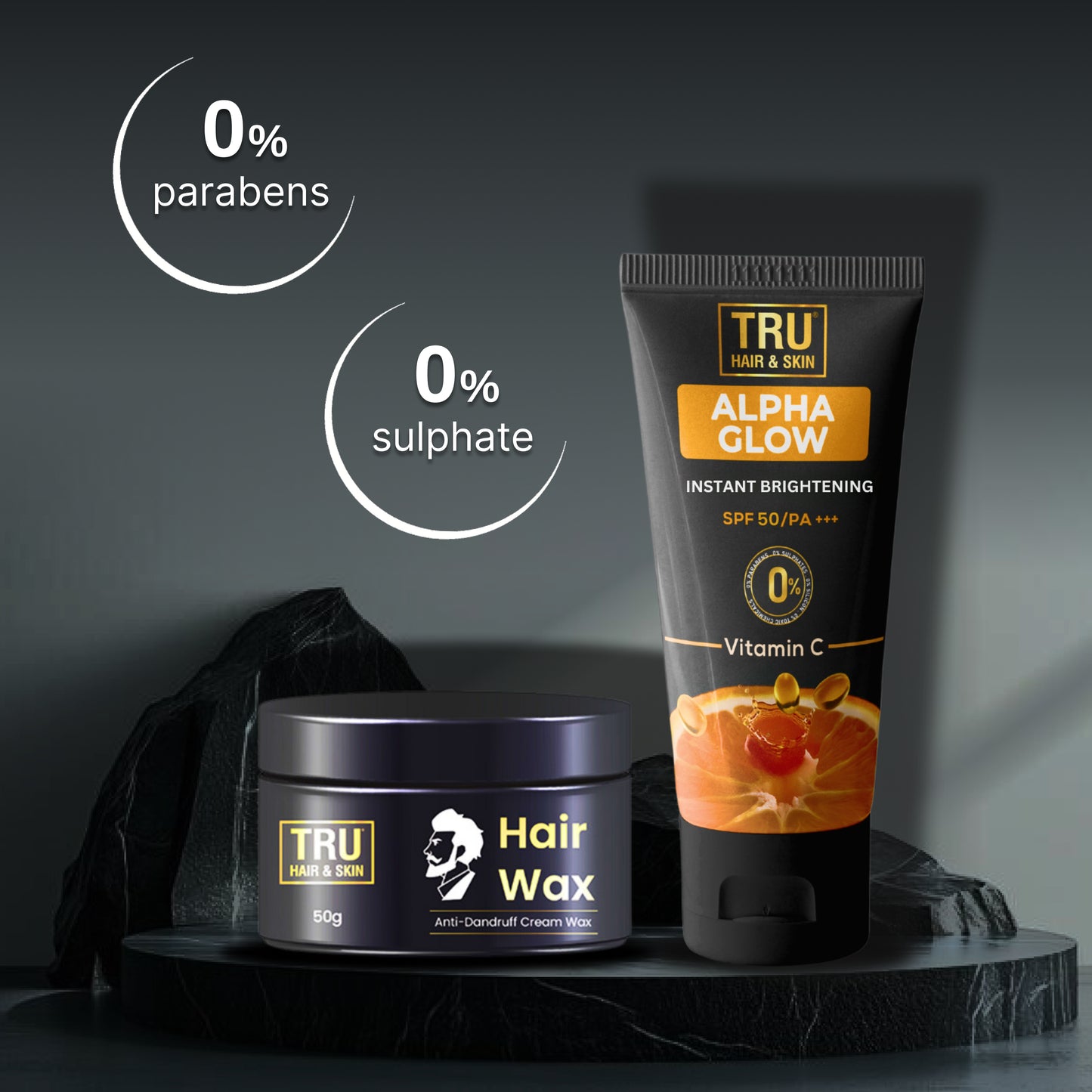 Alpha Glow Instant Brightening SPF 50 Sunscreen (50ml) with Free Hair Wax Cream(50gm)