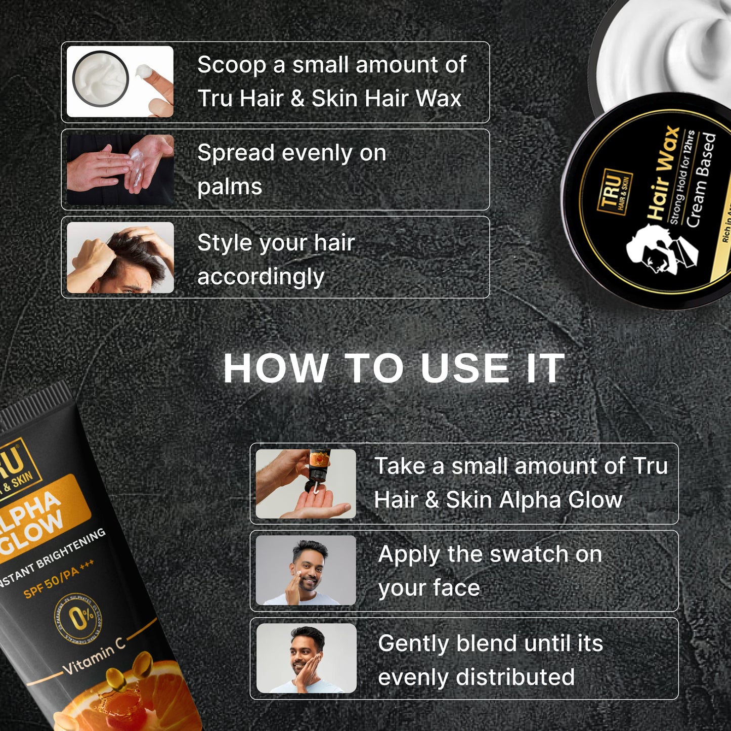 Alpha Glow Instant Brightening SPF 50 Sunscreen (50ml) with Free Hair Wax Cream(50gm) | Influ
