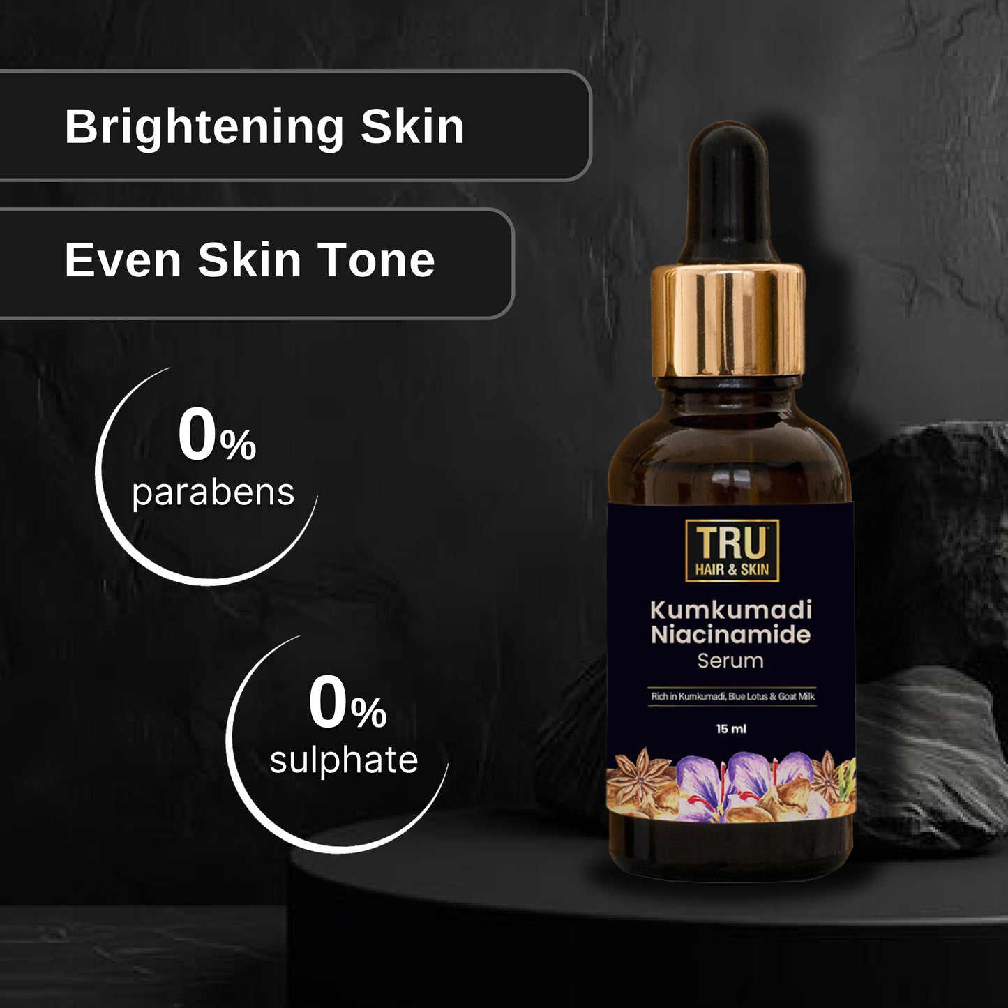 Kumkumadi & Niacinamide Serum | Brightens & Evens The Skin Tone- 24ml