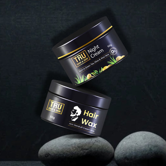 Night Cream (50gm) + Hair Wax ( 50gm ) Combo for Men