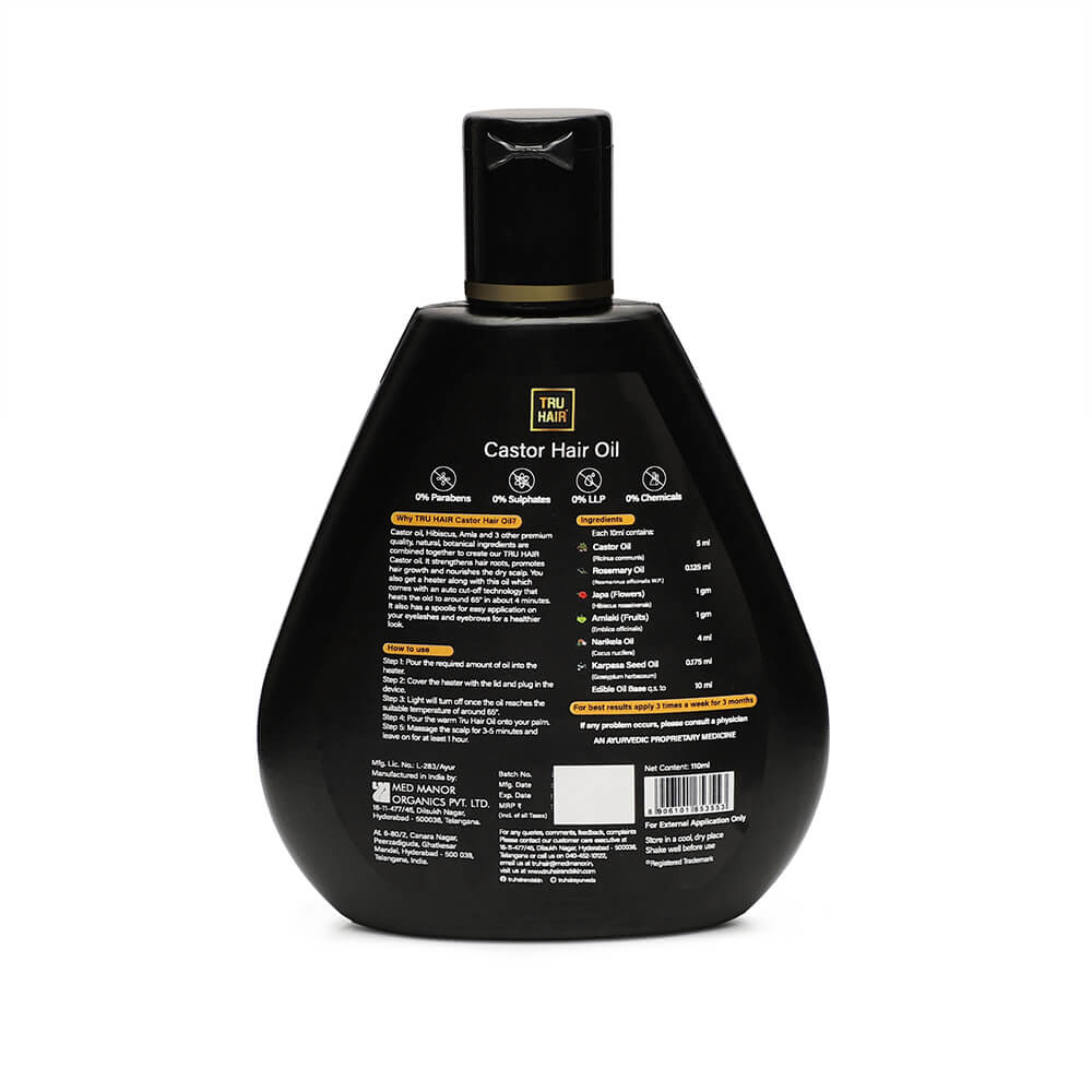 Castor Hair Oil With Free Heater – 110ml [BOGO]