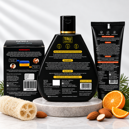 Hardwater shampoo + RebelX Soap + Alpha Glow SPF 50 Combo