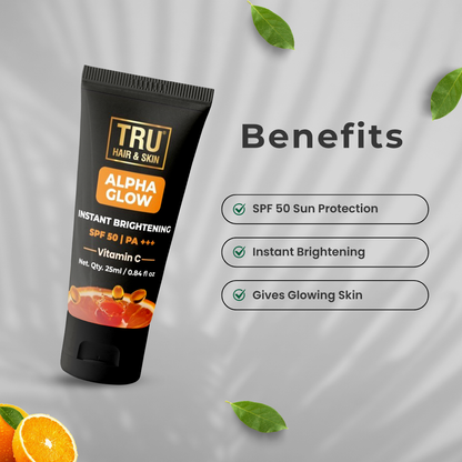 Alpha Glow Instant Brightening SPF 50 | PA+++ | 25ml | PM