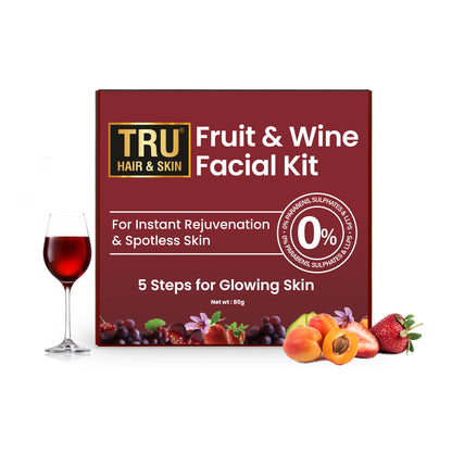 Fruit & Wine Facial Kit | Glowing Spotless Skin - 80gms