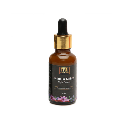 Retinol & Saffron Night Serum| Reduces Wrinkles & Increases Collagen -15ml | CRED |