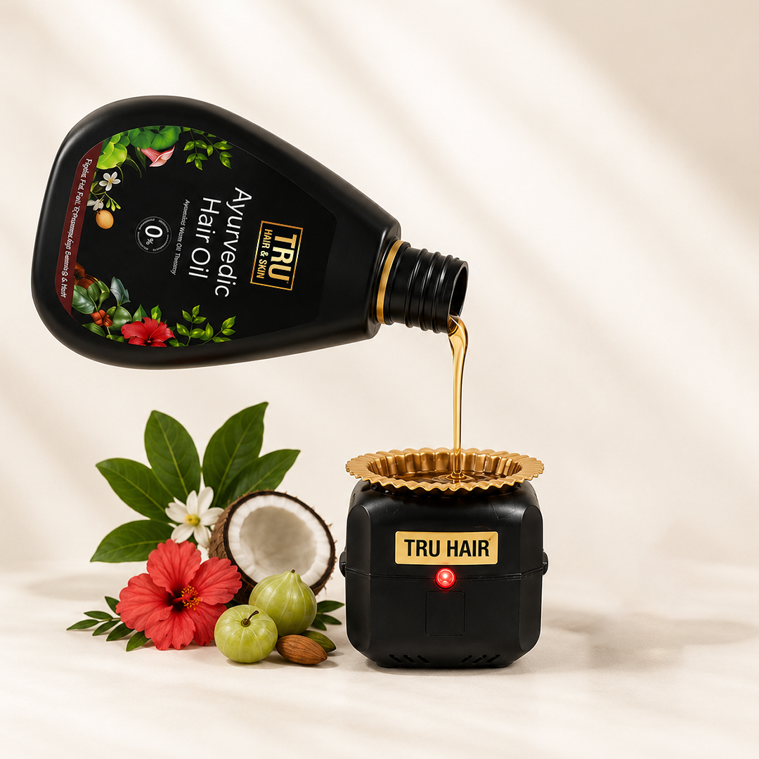 Ayurvedic Hair Oil with Free Heater |  Fights Dandruff, Hair Fall Control, Hair Growth & Shiny Hair | 50ml