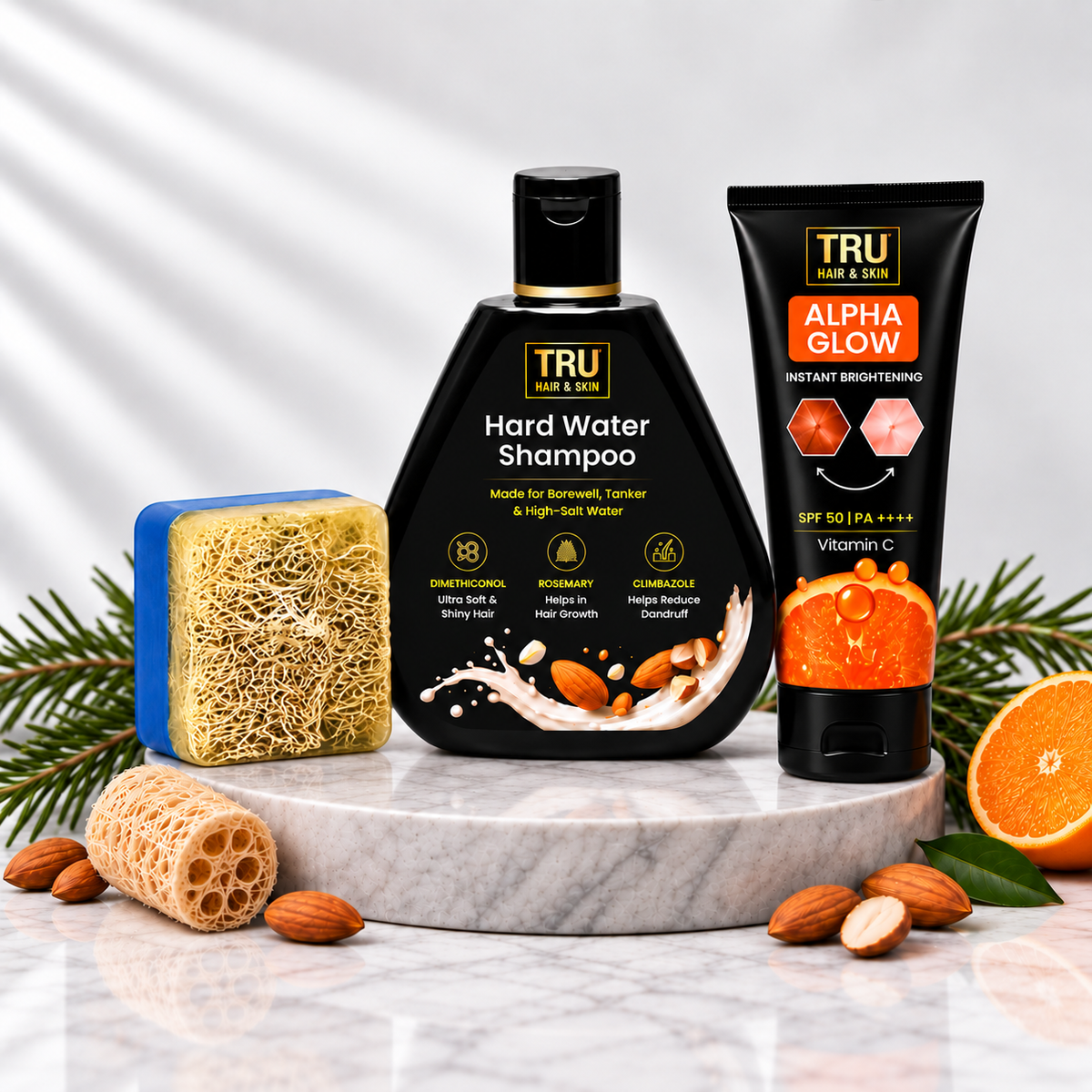 Hardwater shampoo + RebelX Soap + Alpha Glow SPF 50 Combo