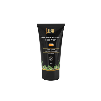 Tru Hair & Skin Tea Tree Facewash For Sensitive Acne-Prone Skin | Contains Salicylic Acid & Tea Tree | 100ml