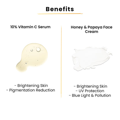 Vitamin C Serum-25ml+Honey Papaya Face Cream-50gm