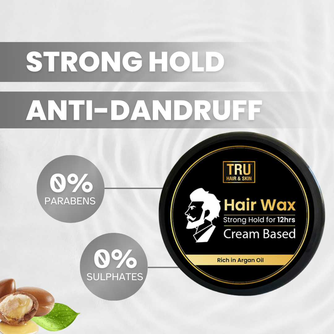 Hair Wax Cream for Men | Easy to Spread + 12hrs hold + Anti Dandruff | 50gms