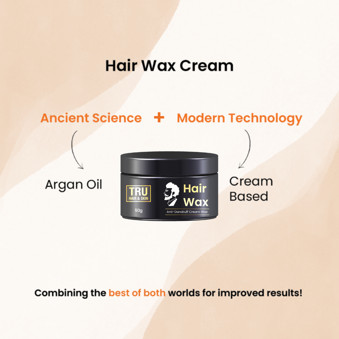 Hair Wax Cream for Men | Easy to Spread + 12hrs hold + Anti Dandruff | 50gms