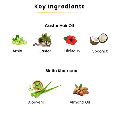 Castor Hair Oil and  Biotin Shampoo