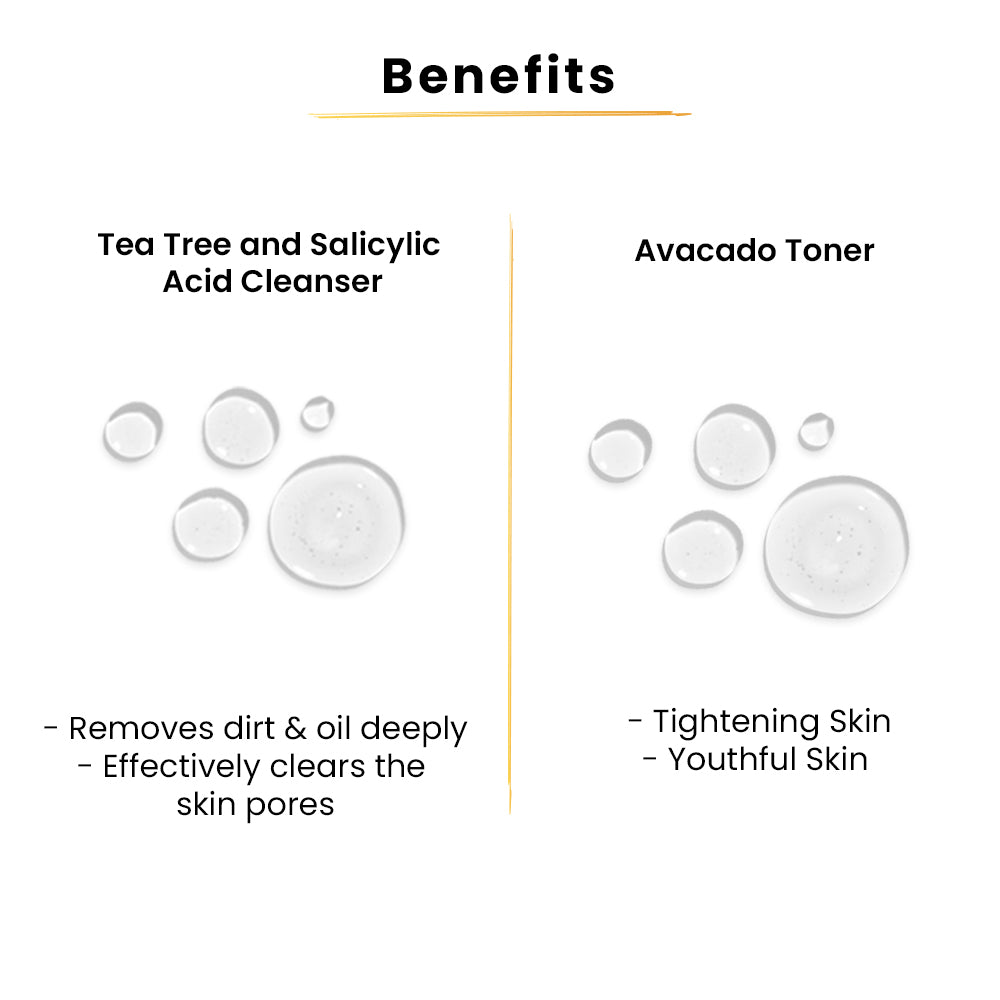 Avocado Toner-100ml + Tea Tree Cleanser-100ml