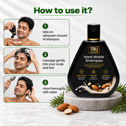 Hard Water Shampoo | For Ultra Soft , Shiny and Dandruff Free Hair