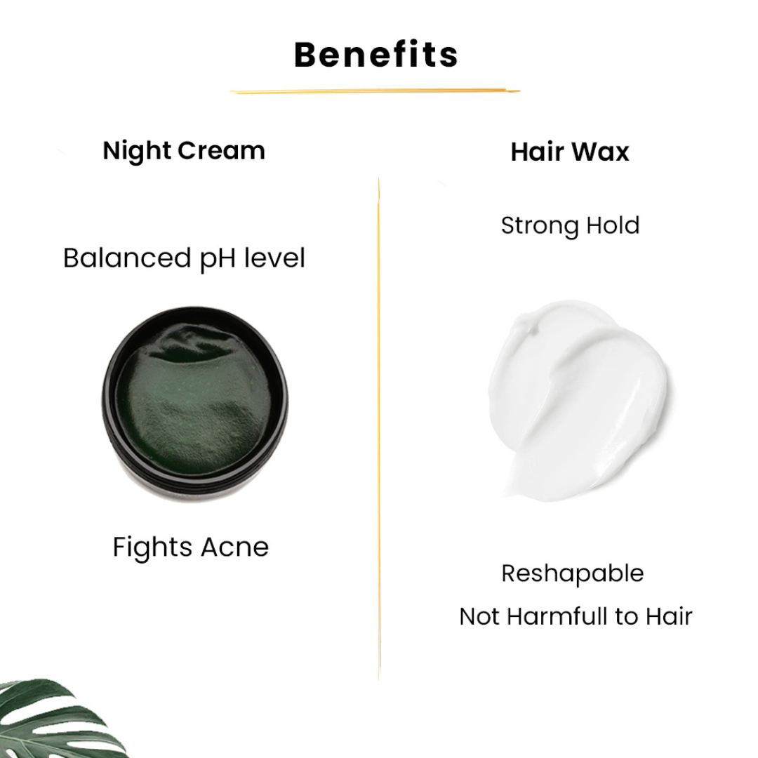 Night Cream (50gm) + Hair Wax ( 50gm ) Combo for Men