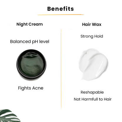 Night Cream (50gm) + Hair Wax ( 50gm ) Combo for Men