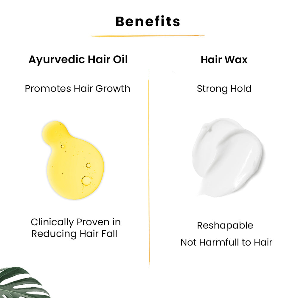 Ayurvedic oil with Heater 50ml +Free Hair Wax 50gms.