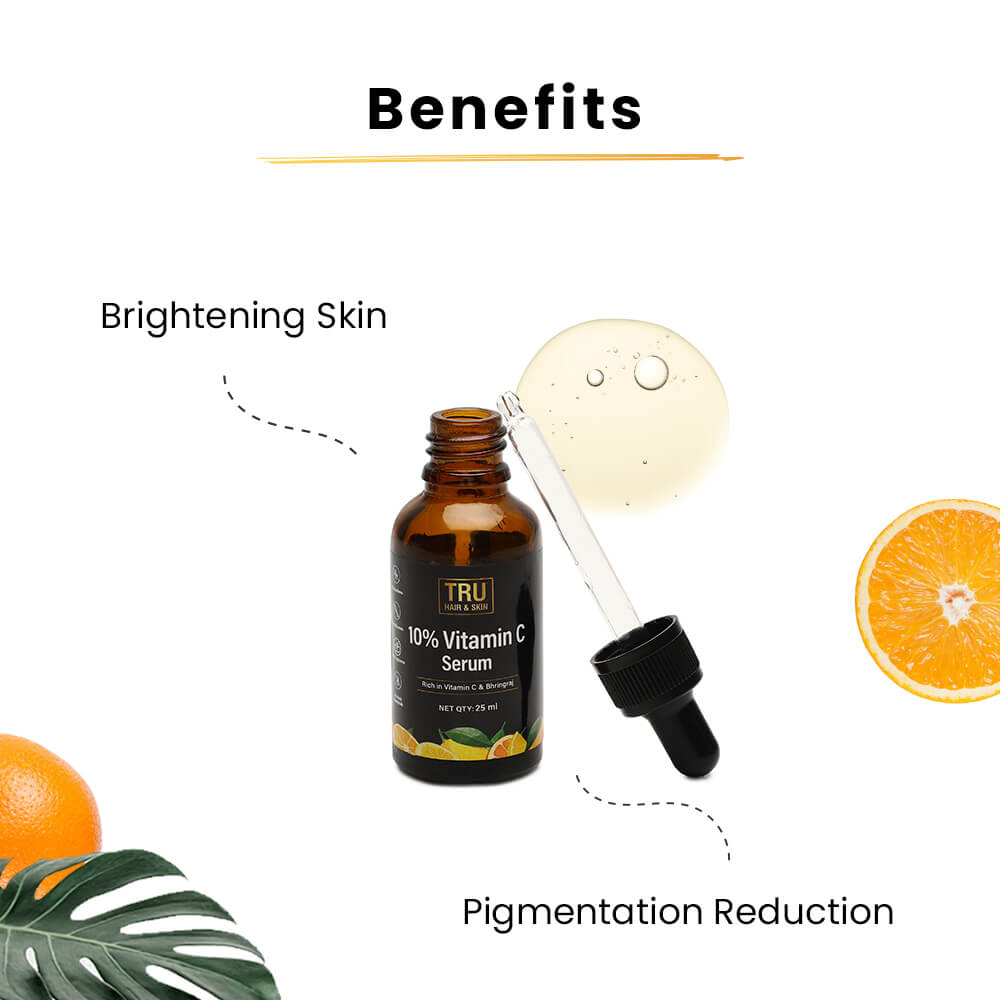 10% Vitamin C Serum & Bhringaraj | Rejuvenates Skin & Reduces Hyperpigmentation – 25ml