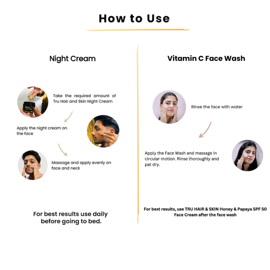 Niacinamide Night Cream-50gms+Vitamin C & Turmeric Face Wash-100ml