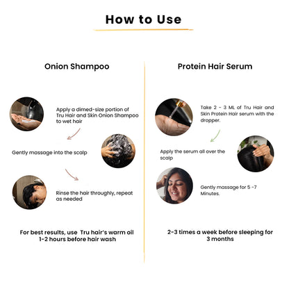 Protien serum-50ml+Onion Shampoo-50ml