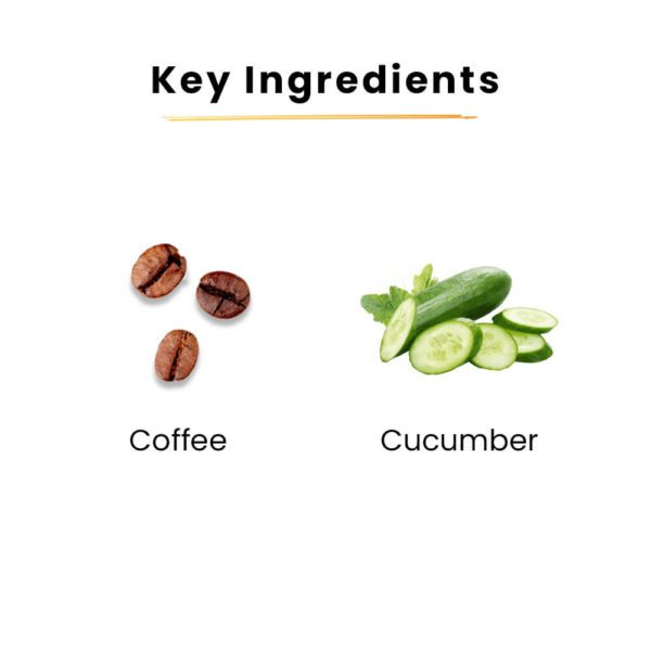 Coffee & Cucumber Under – Eye Roll On With Potato – 15ml | Reduces Dark Circles