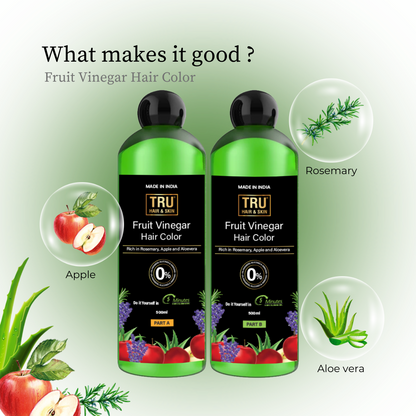 Fruit Vinegar Hair Color Shampoo  Natural Hair Color Dye for Black Hair-1000ml