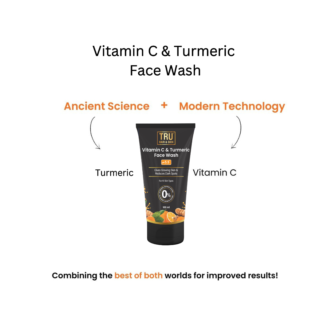 Vitamin C & Turmeric Face Wash | Gives Glowing Skin & Reduces Dark Spots-100ml