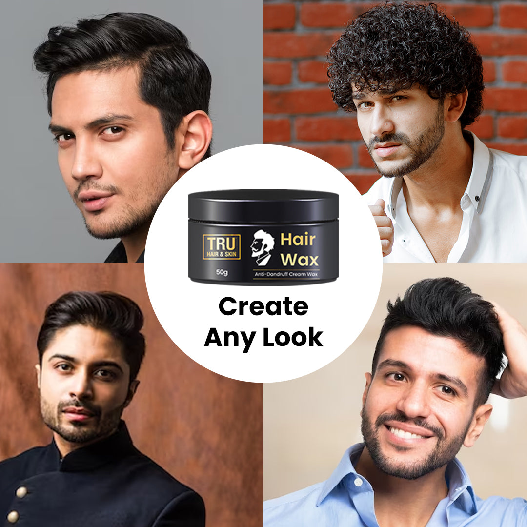 Hair Wax Cream for Men | Easy to Spread + 12hrs hold + Anti Dandruff | 50gms