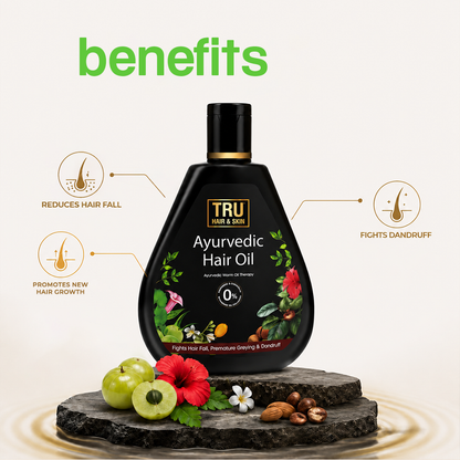 Clinically Proven Ayurvedic Hair Oil + Free Heater with Shampoo | Reduces hair fall