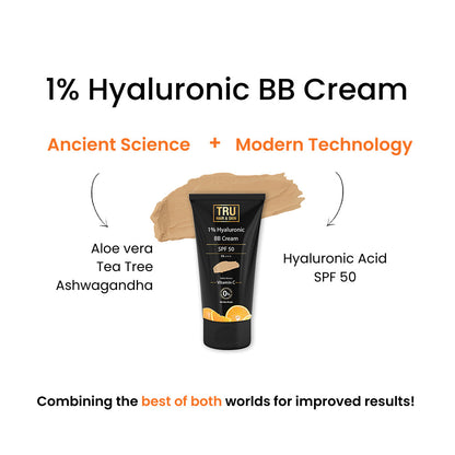 Hyaluronic BB Cream with SPF 50 | Toffee Brown | 40gms [BOGO]