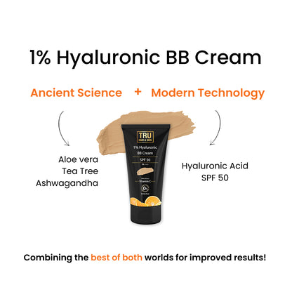 Hyaluronic BB Cream with SPF 50 | Toffee Brown | 50gms