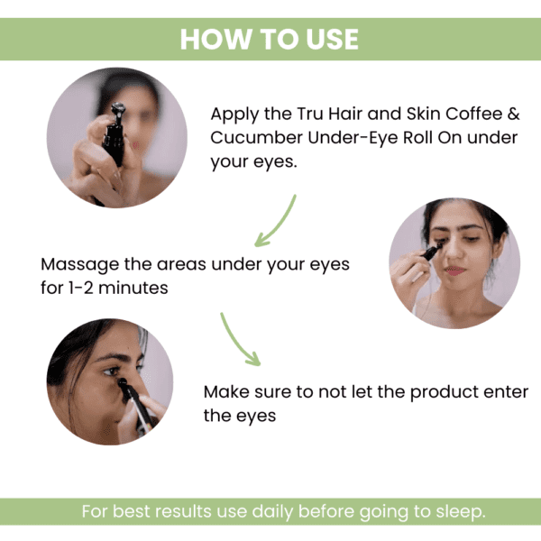 Coffee & Cucumber Under – Eye Roll On With Potato – 10ml | Reduces Dark Circles [BOGO]