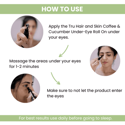 Coffee & Cucumber Under – Eye Roll On With Potato – 10ml | Reduces Dark Circles [BOGO]