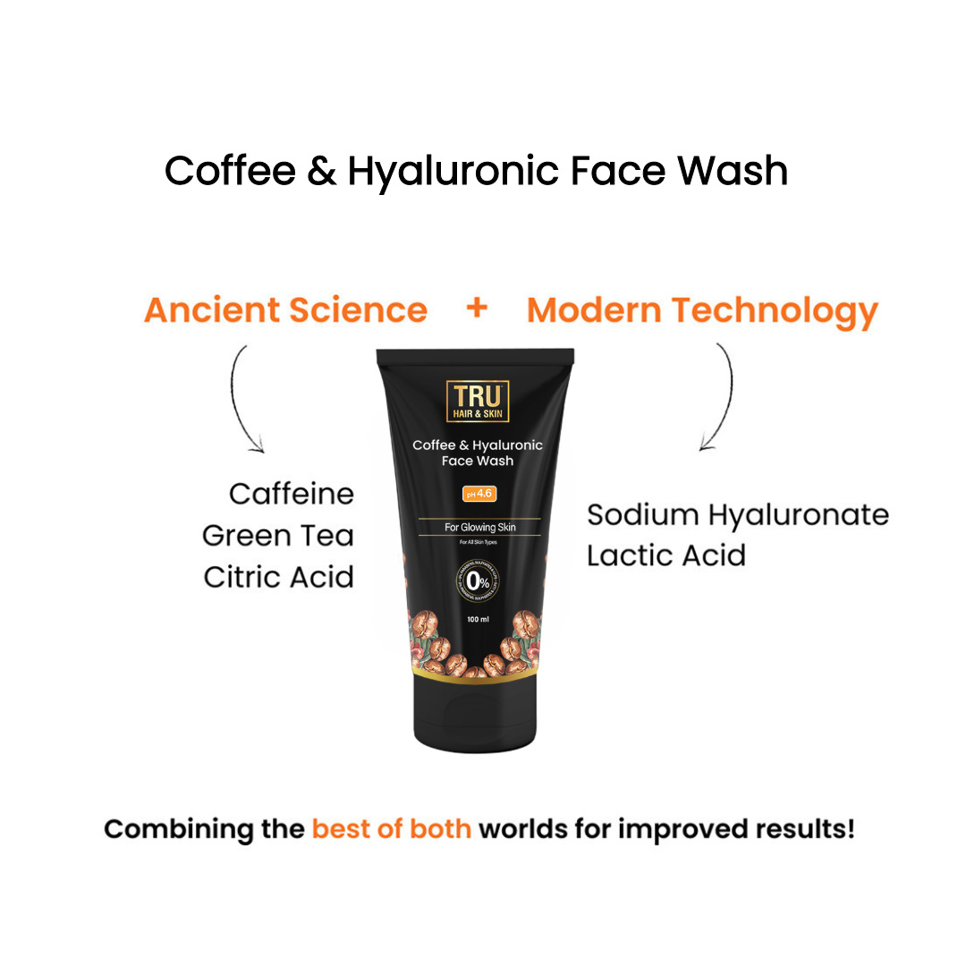Coffee & Hyaluronic Acid Face Wash | Hydrates & Plumps Your Skin-100mL