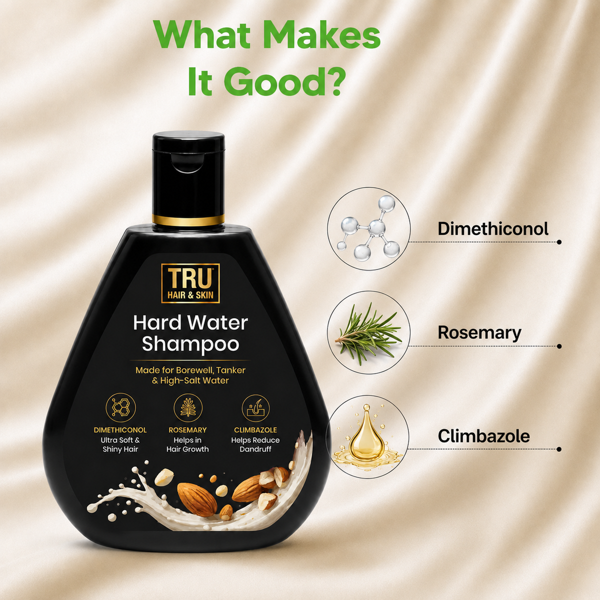 Hard Water Shampoo | For Ultra Soft , Shiny and Dandruff Free Hair