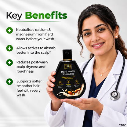 Hard Water Shampoo | For Ultra Soft , Shiny and Dandruff Free Hair