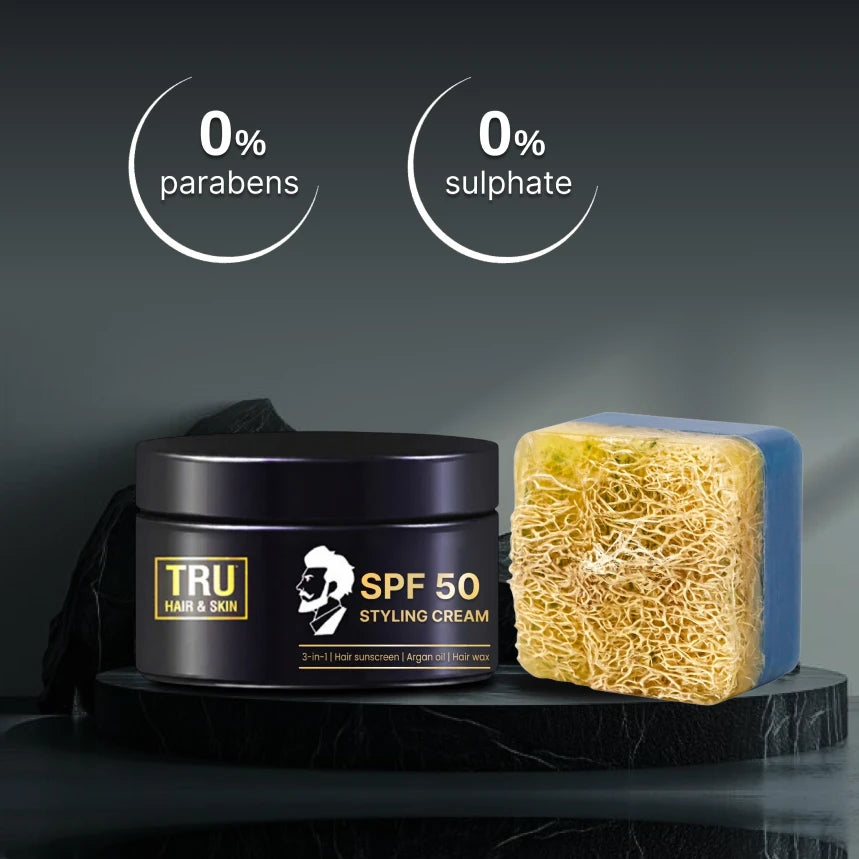 RebelX 4-in-1 Ice Blast Scrub (100gm) + SPF 50 Styling Cream for Men (50gm) | Steal Deal